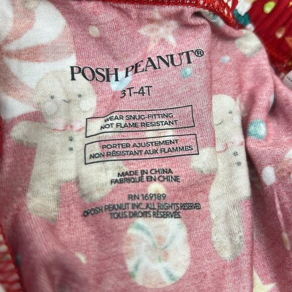 Posh Peanut red gingerbread man bamboo leggings size 3T to 4T NWOT - Picture 9 of 10